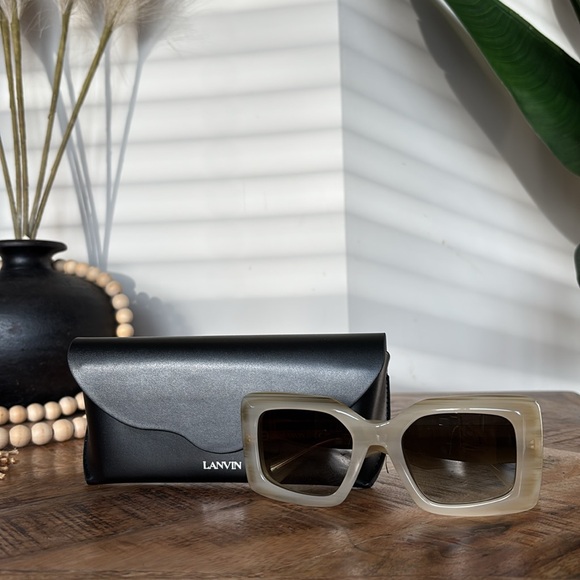 NWT⚠️ Authentic LANVIN 50mm Gradient Square Designer Sunglasses🤎🕶️🌅 - Picture 7 of 17